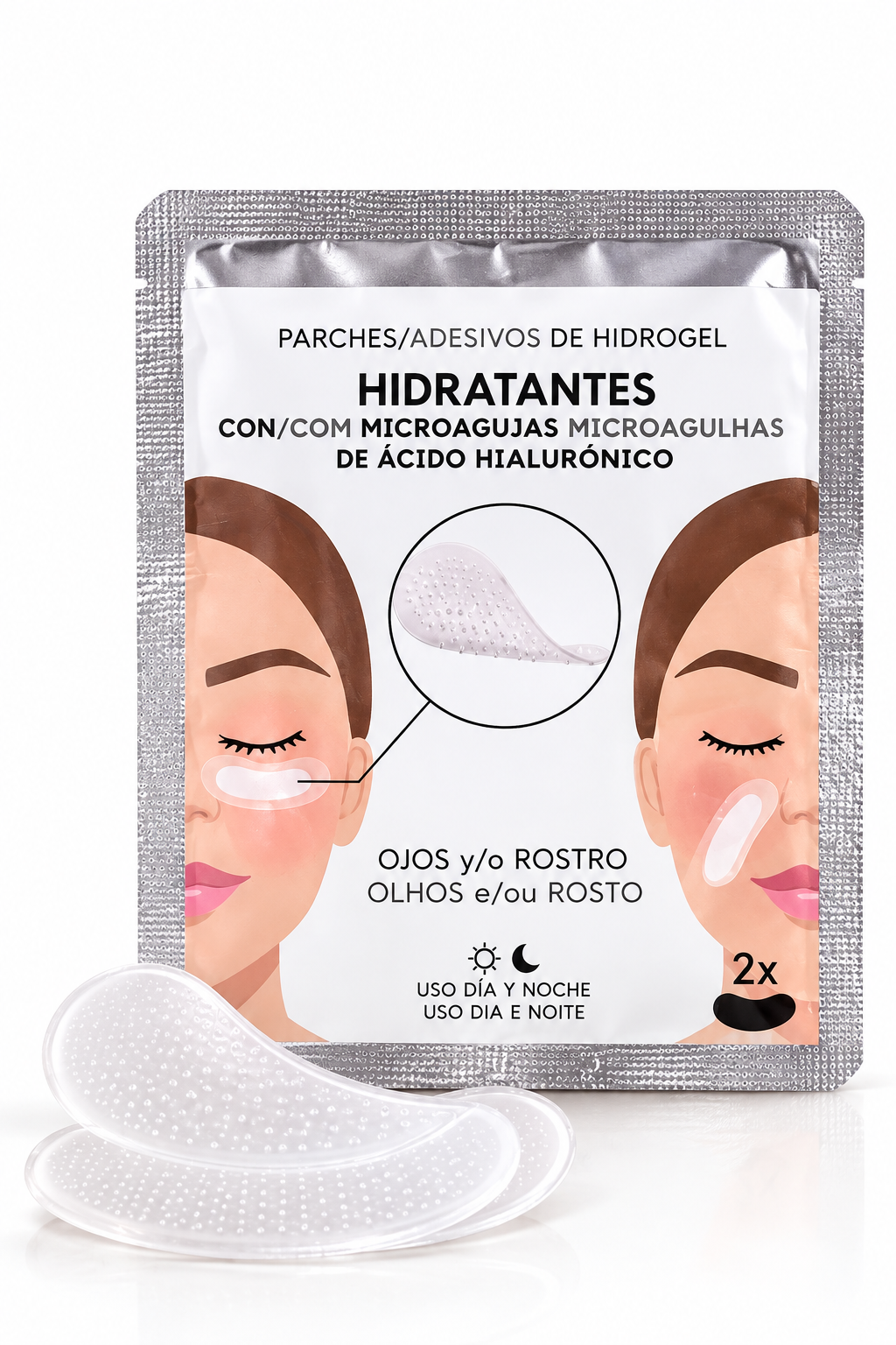 Patchs Hydrogel Hydratants aux Microaiguilles d’Acide Hyaluronique