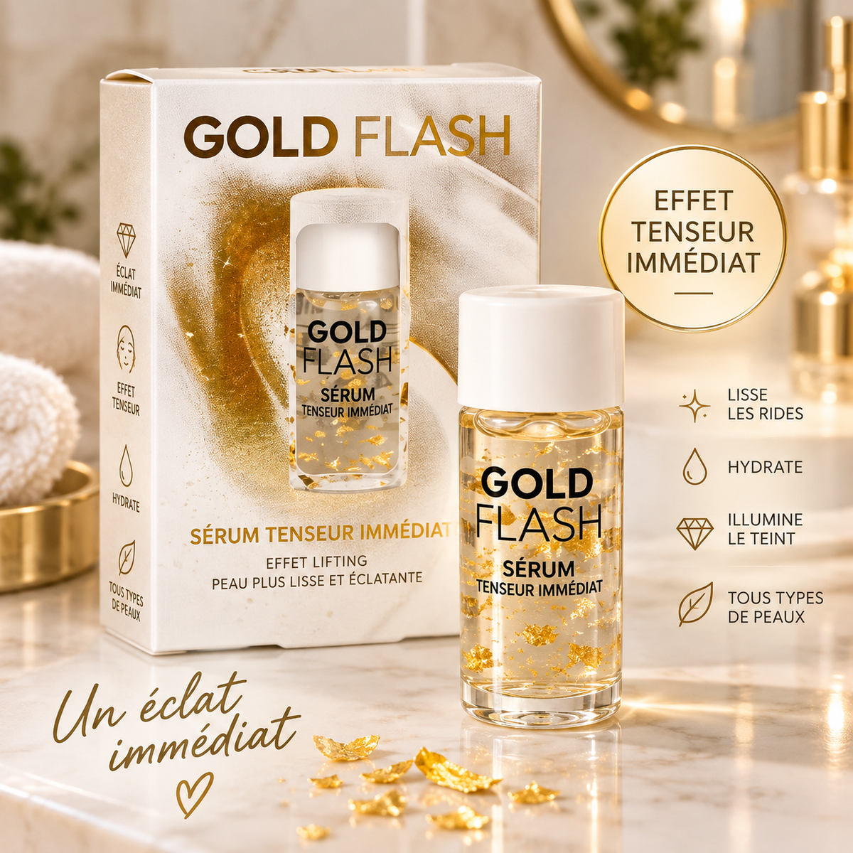 GOLD FLASH – Sérum Tenseur Immédiat