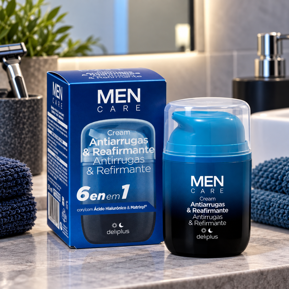 Crème Homme Anti-Rides & Raffermissante 6-en-1