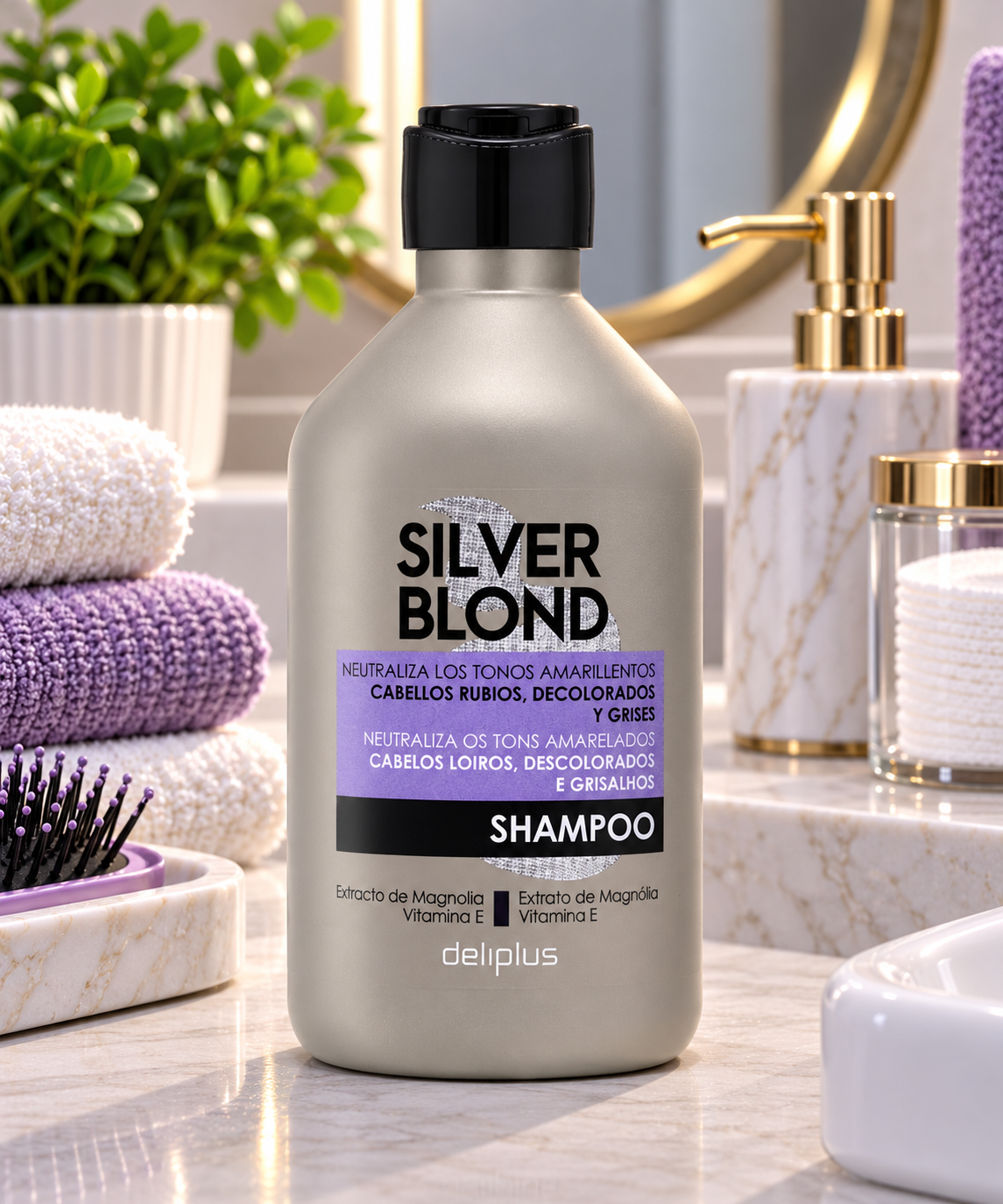 Shampooing Silvère.Cheveux blonds-gris
