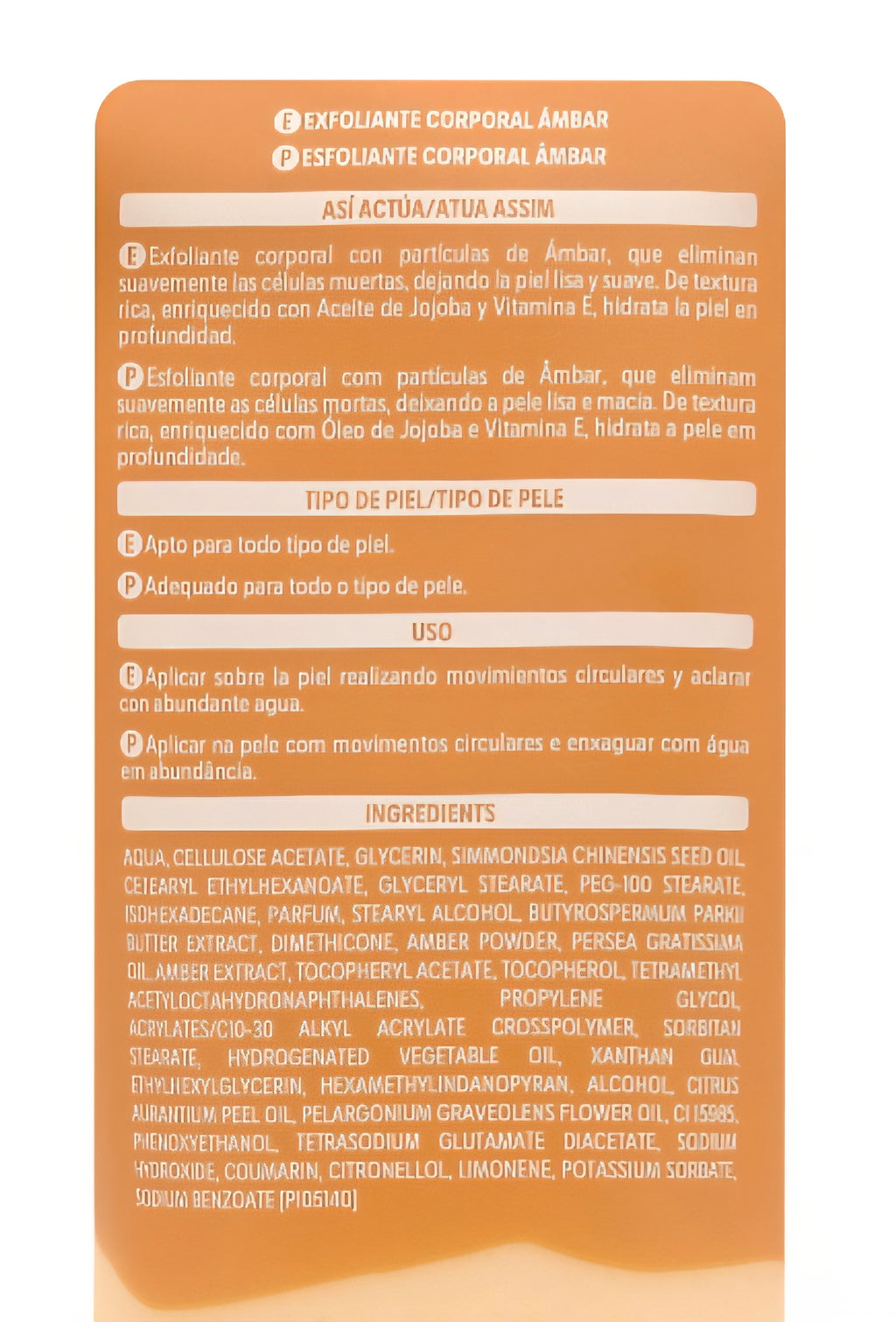 Exfoliant corporel Ambar