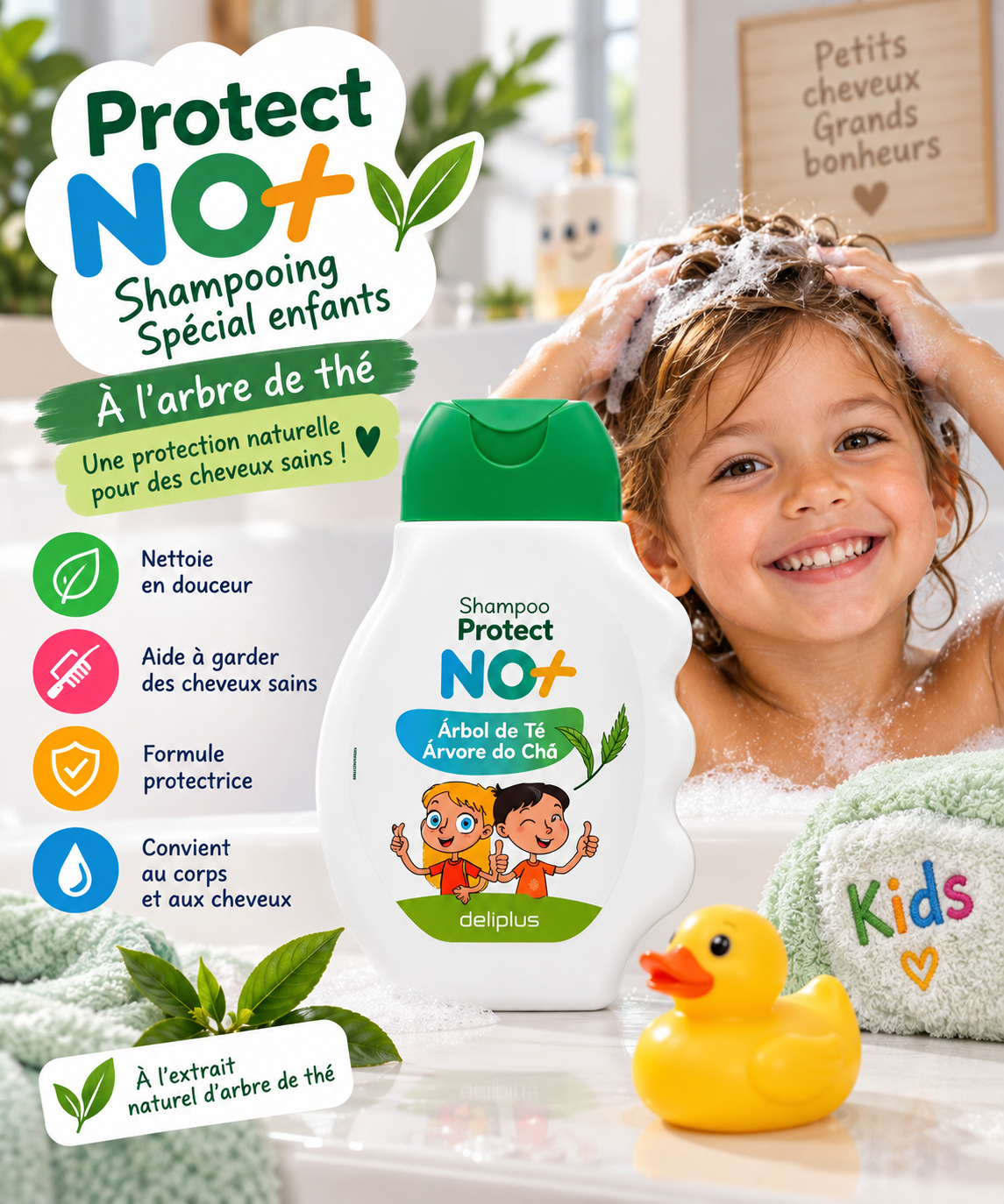 Shampooing Protect NO+ Kids – Arbre à thé