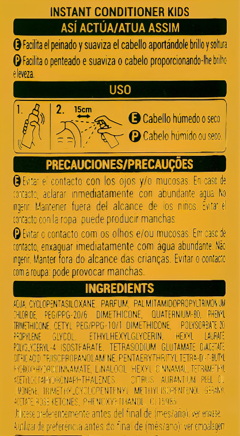 Conditionneur instantané Kids – Spray démêlant cheveux