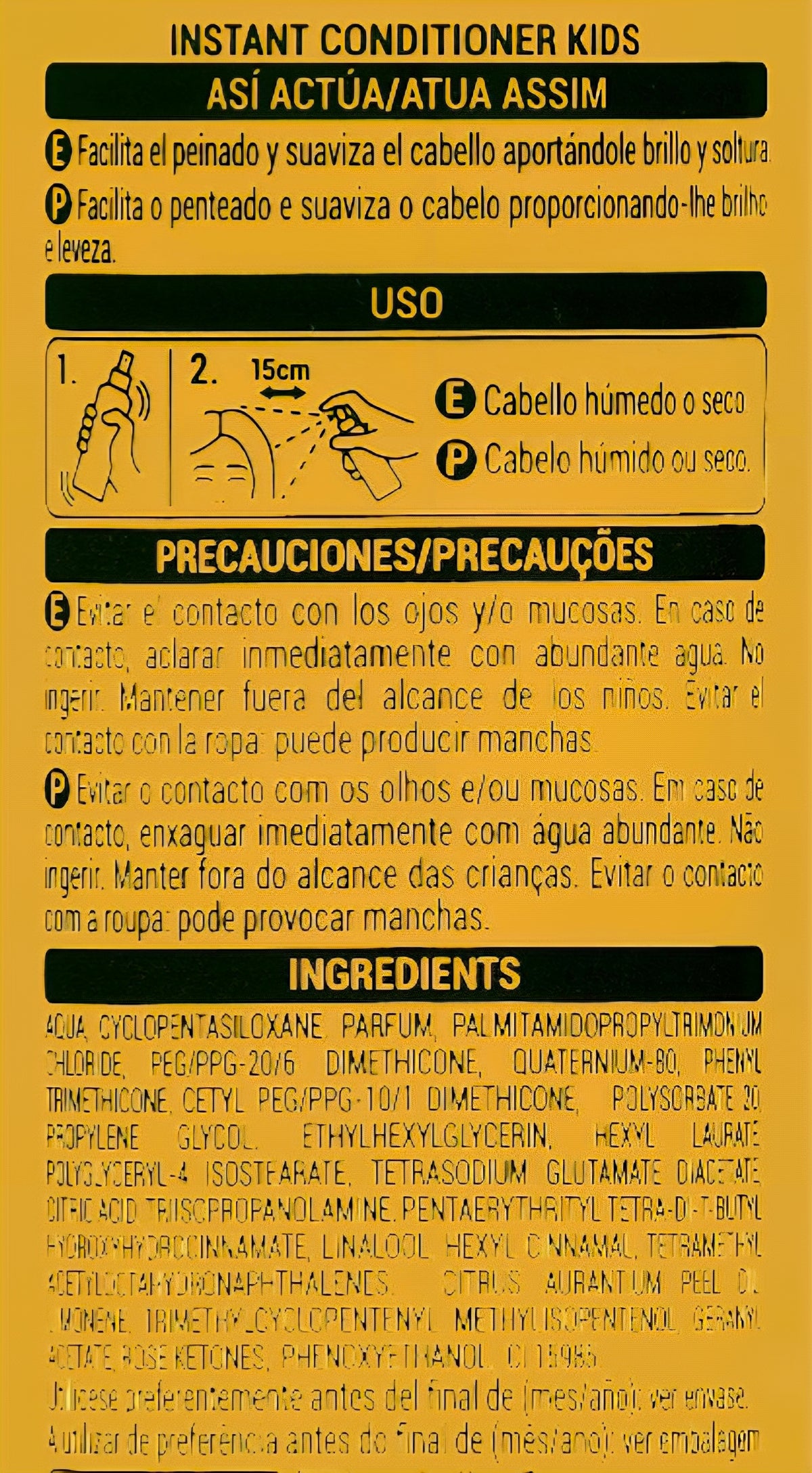 Conditionneur instantané Kids – Spray démêlant cheveux