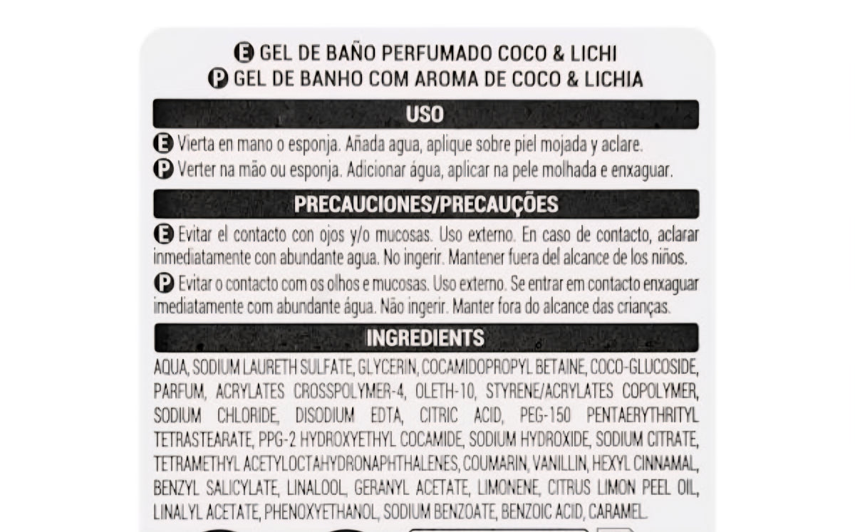Gel douche Coco & Litchi – 750 ml 🥥🌸