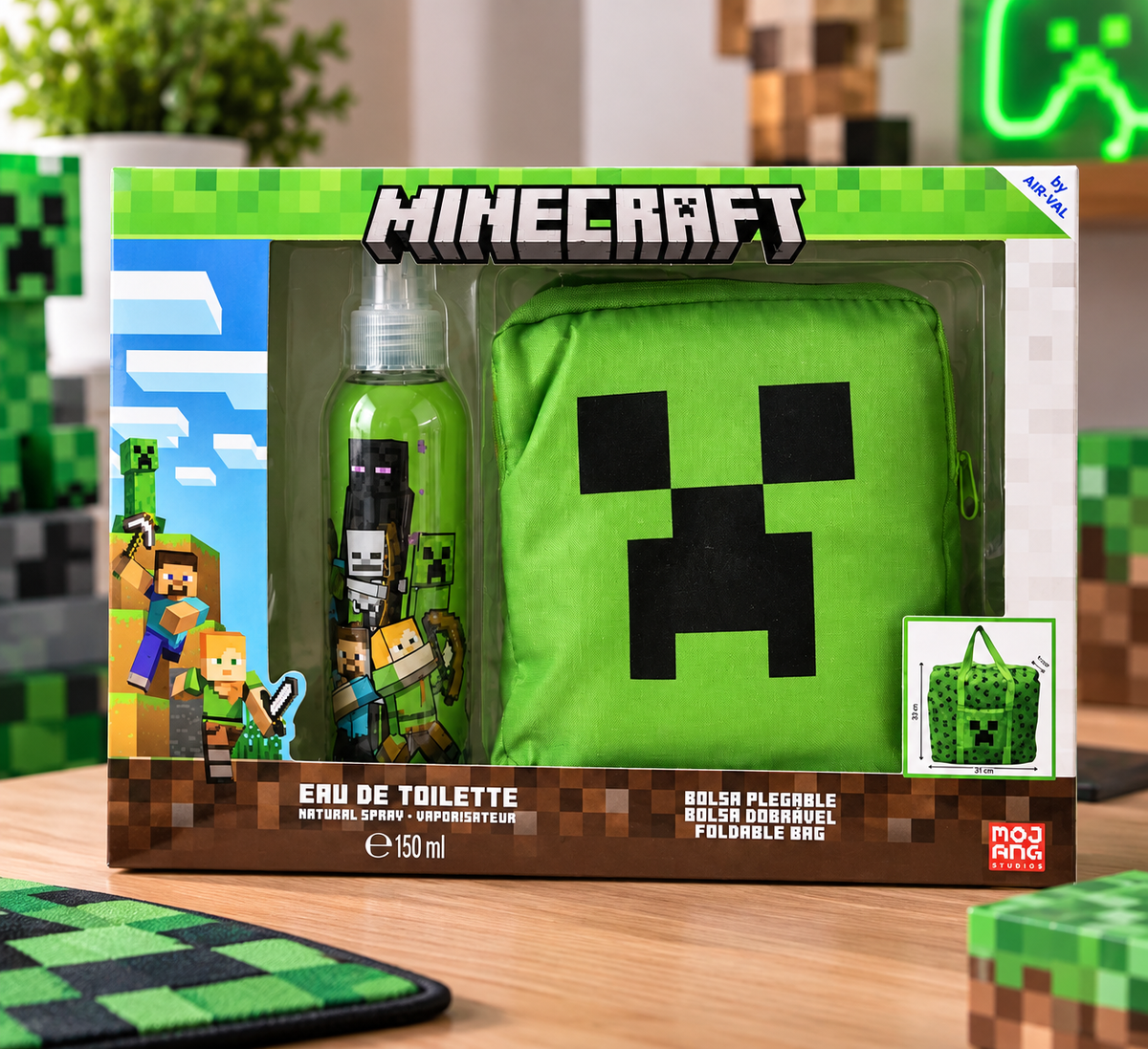 Coffret Minecraft – Eau de Toilette 150ml + Sac Bandoulière