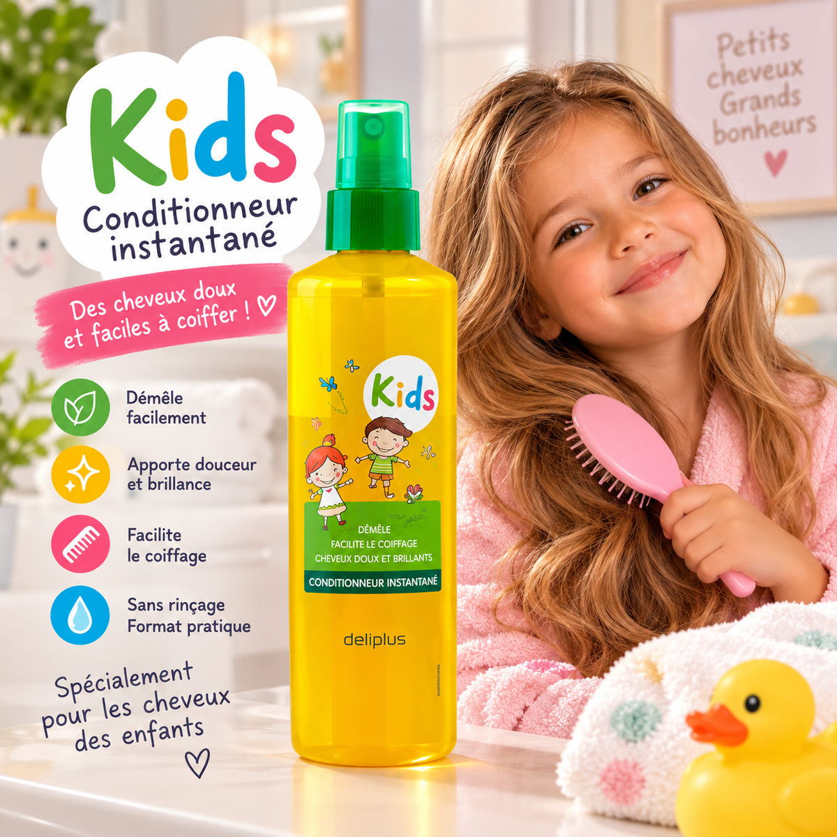 Conditionneur instantané Kids – Spray démêlant cheveux