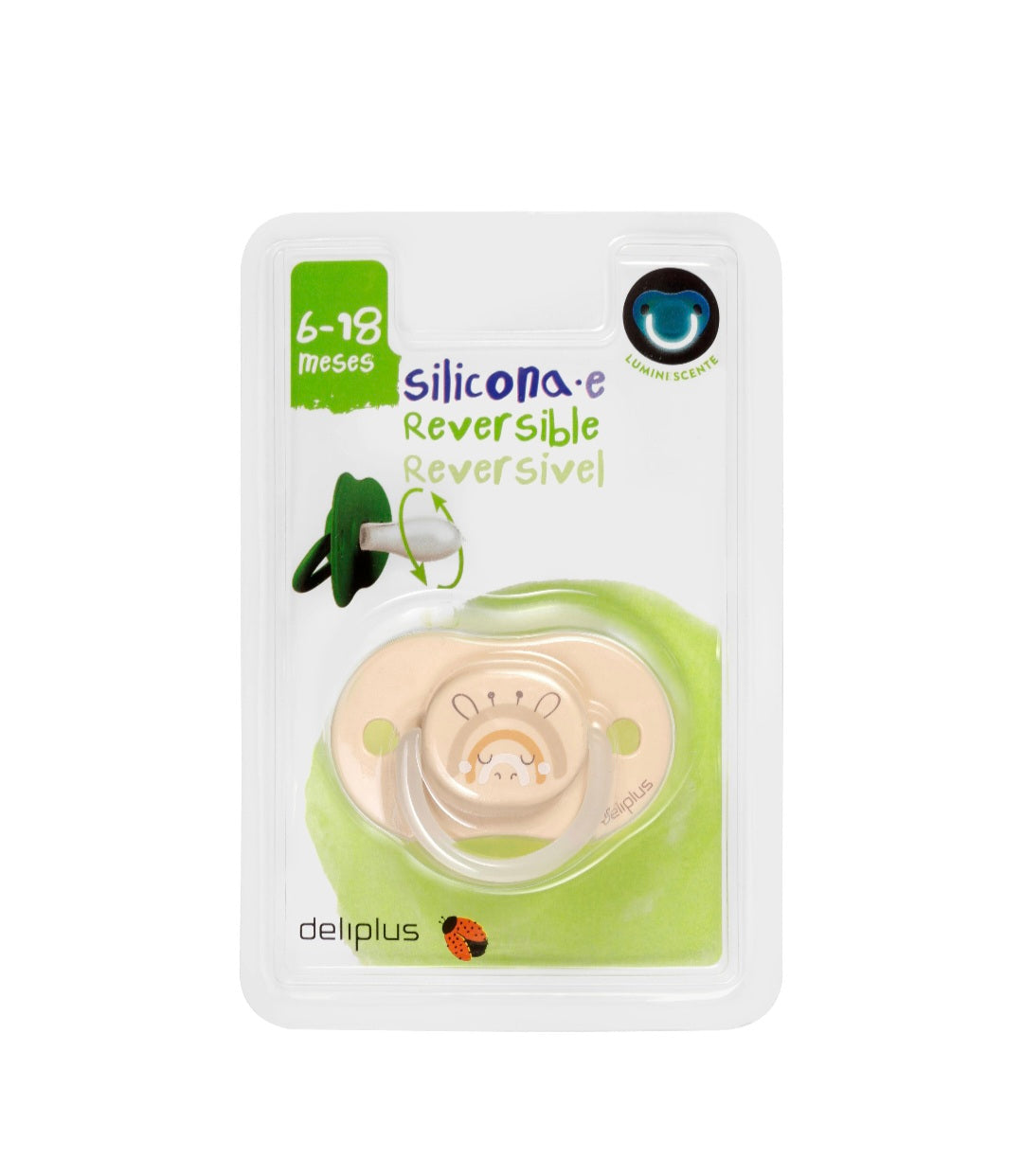 Sucette bébé réversible en silicone – 6 à 18 mois