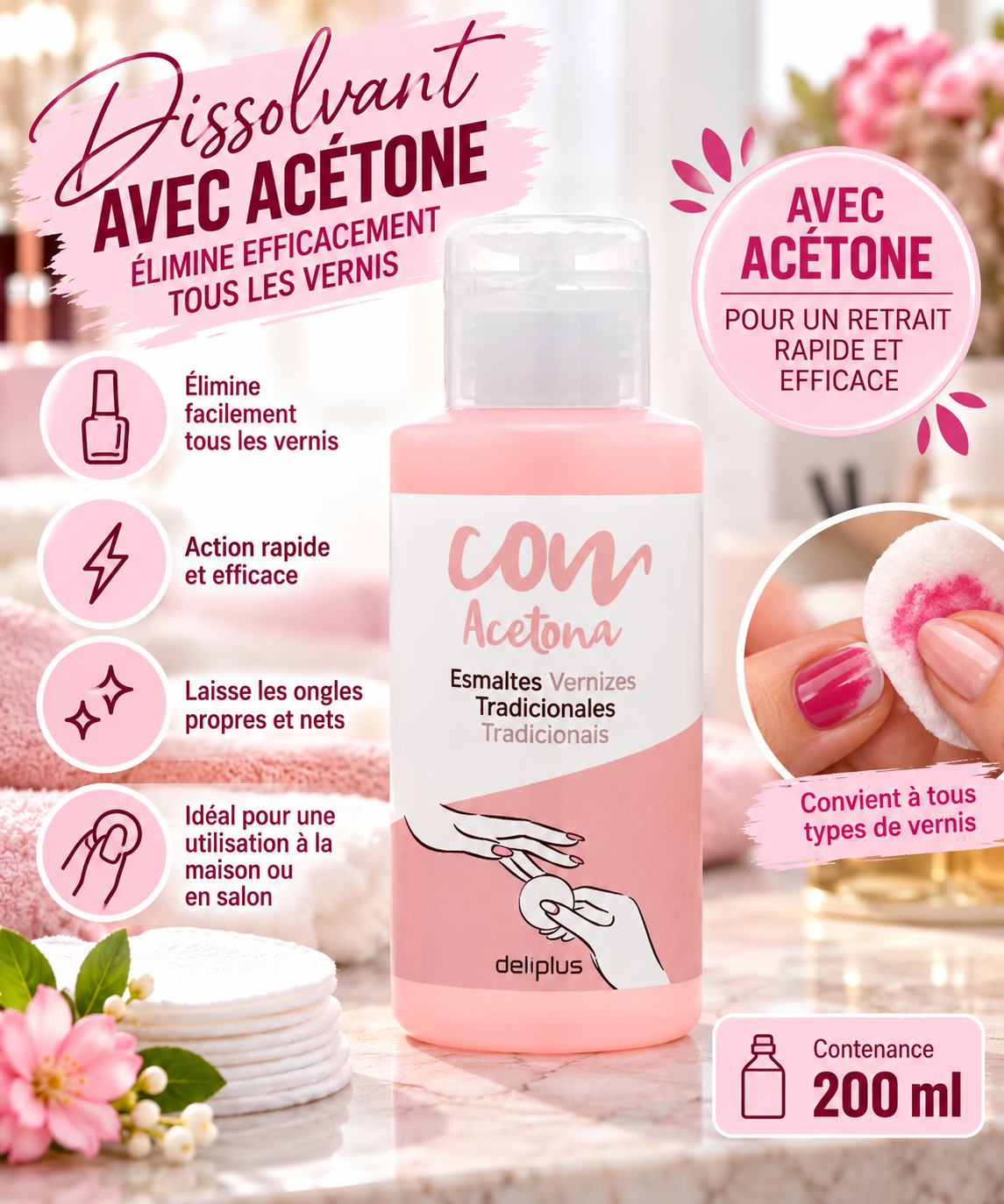 💅 DISSOLVANT AVEC ACÉTONE 

 