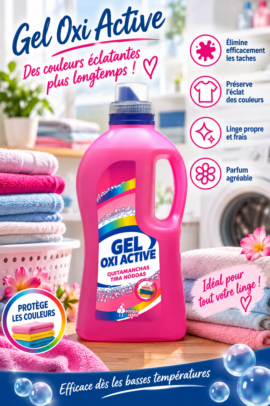 Gel Oxi Active- Détachant spécial couleur