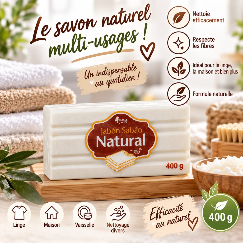 Savon naturel multi-usages – 400 g