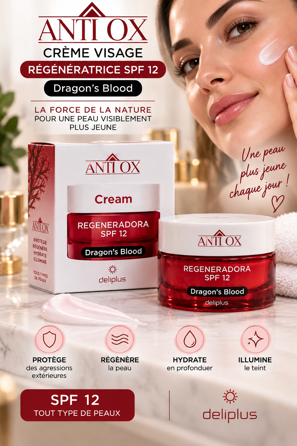 Crème visage régénératrice.