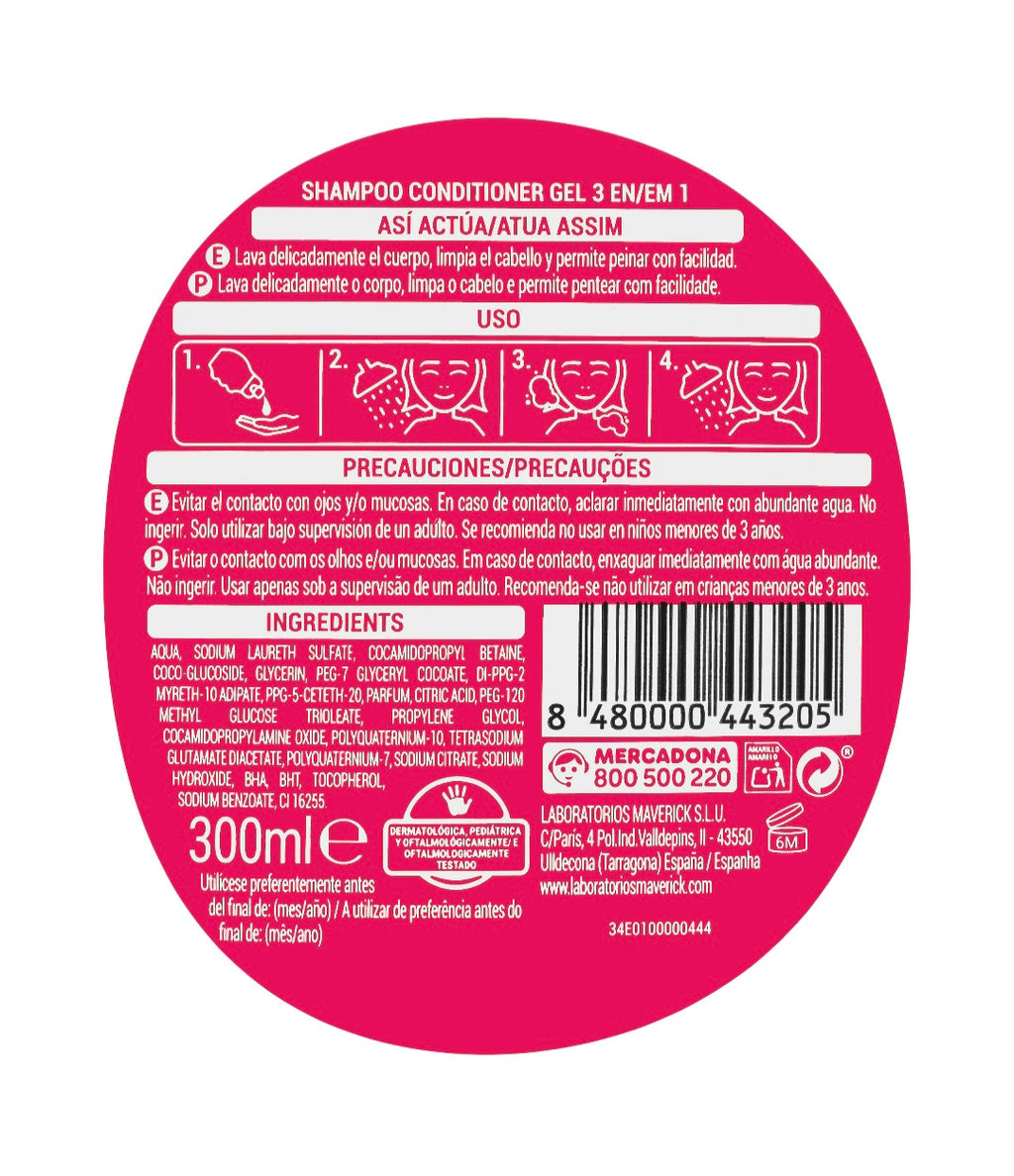 Kids 3 en 1 – Shampooing, Après-shampooing & Gel
