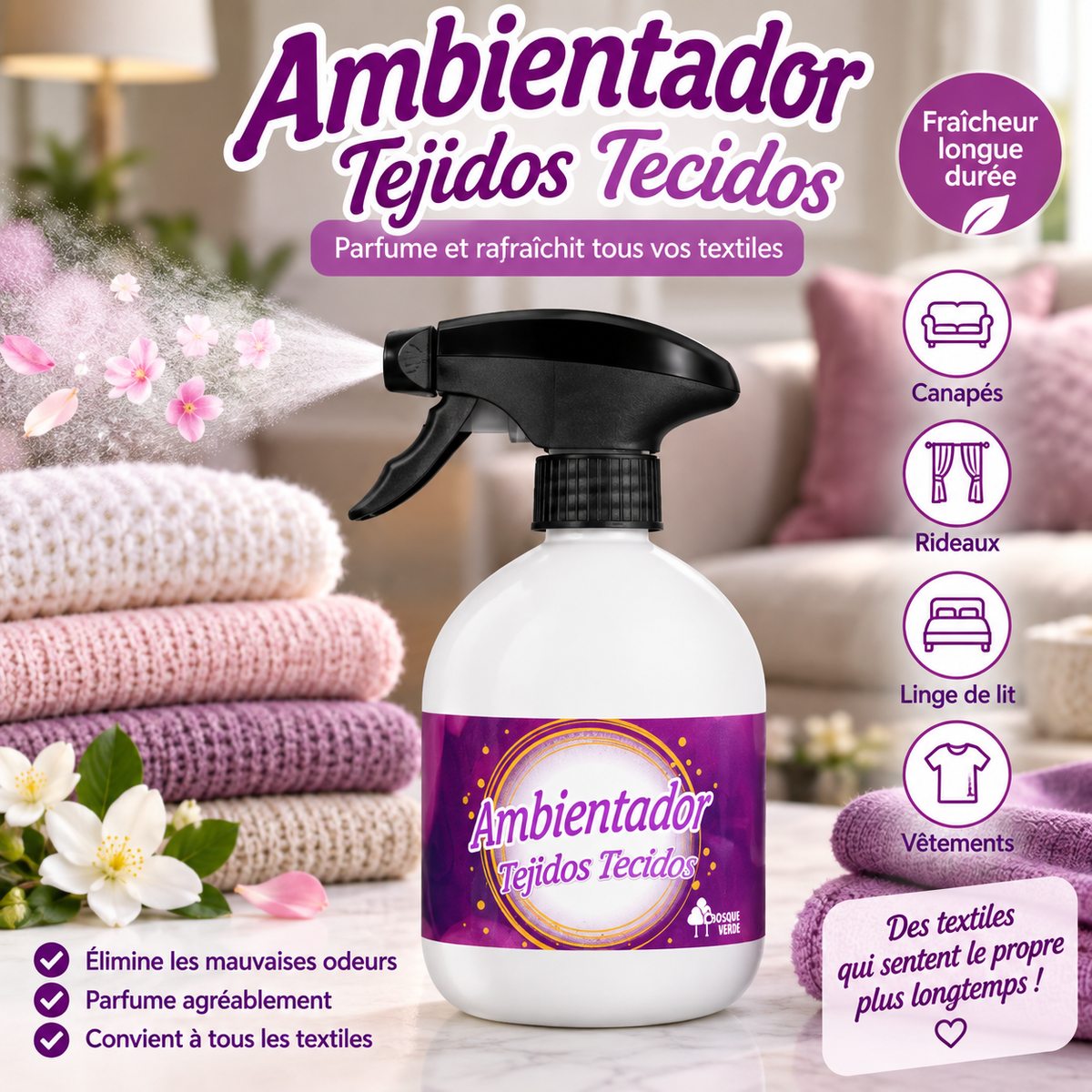 Ambientador Tejidos – Parfum textile 🌸