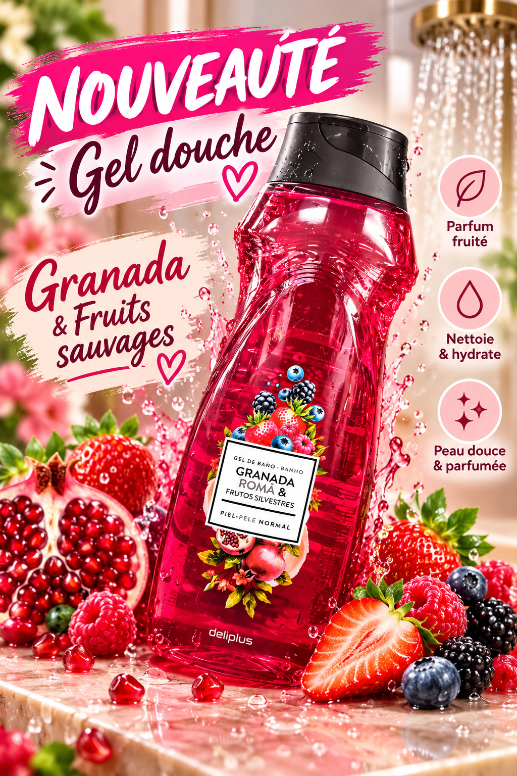 🍓 GEL DOUCHE GRENADE & FRUITS SAUVAGES